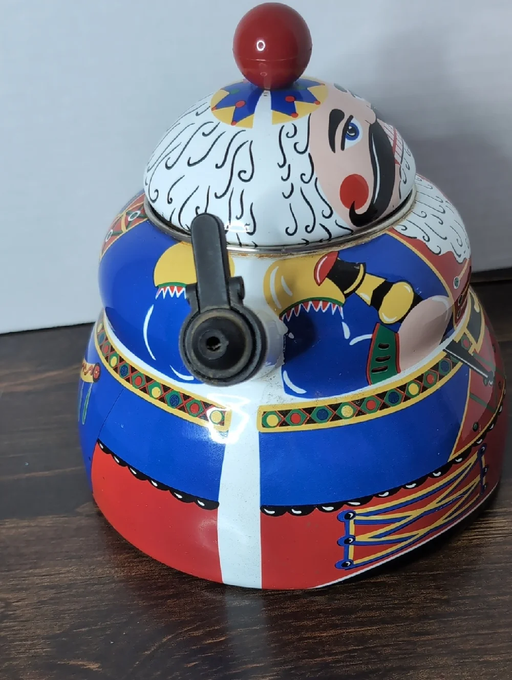 Vintage Roshko Nutcracker Tea Kettle Christmas Decor Kitchen